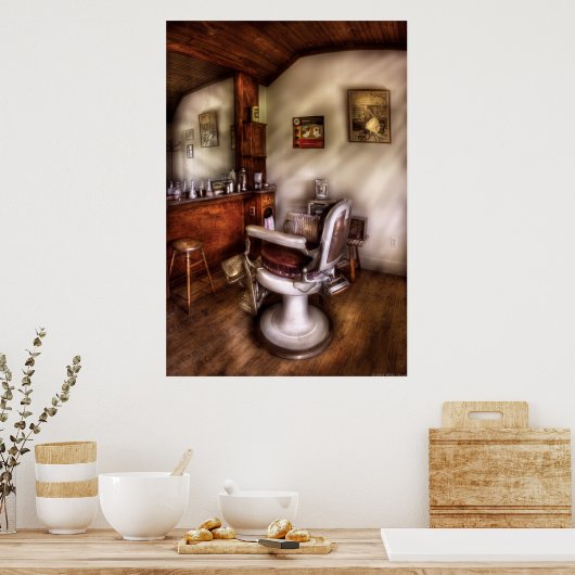 Friseur - im Friseursalon Poster (Küche)