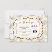 Friseur/in im Romantischen Blumensalon Dankeskarte (Vorderseite)