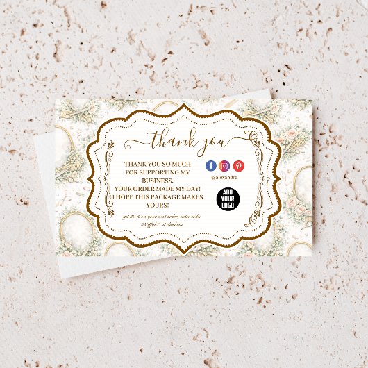 Friseur/in im Romantischen Blumensalon Dankeskarte