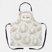 Friseur/in im Romantischen Blumensalon Schürze (Vorderseite)