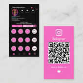 Friseur Instagram QR-Code Treuekarte (Vorne/Hinten)