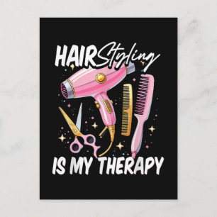 Friseur ist meine Therapie Feiertagspostkarte