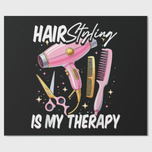 Friseur ist meine Therapie Geschenkpapier