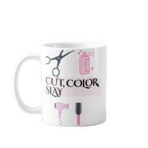 Friseur-Kaffee-Tasse 'Cut Color Slay'