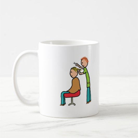 Friseur Kaffeetasse (Links)