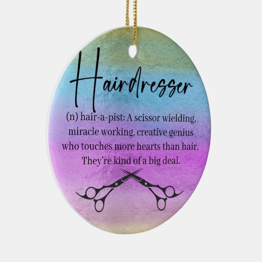 Friseur Keramik Ornament (Rechts)