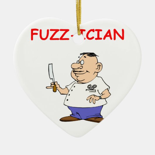 Friseur Keramikornament (Vorne)