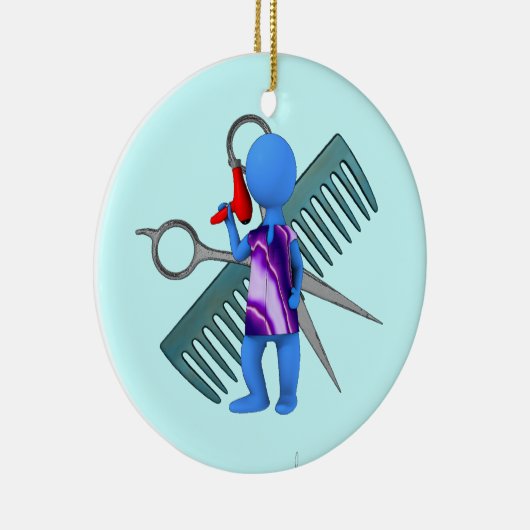 Friseur Keramikornament (Rechts)