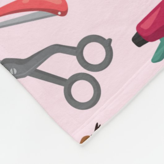 Friseur KIT nahtloses Muster Fleecedecke (Ecke)