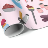 Friseur KIT nahtloses Muster Geschenkpapier (Rolleneckpunkt)