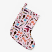 Friseur KIT nahtloses Muster Kleiner Weihnachtsstrumpf (Vorderansicht (hängend))