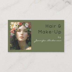 Friseur-Kosmetologin Make-up Vintage Frau Visitenkarte