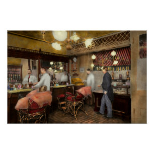 Friseur - L.C. Wiseman Barbershop, NY 1895 Poster