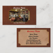 Friseur - L.C. Wiseman Barbershop, NY 1895 Visitenkarte (Vorne/Hinten)