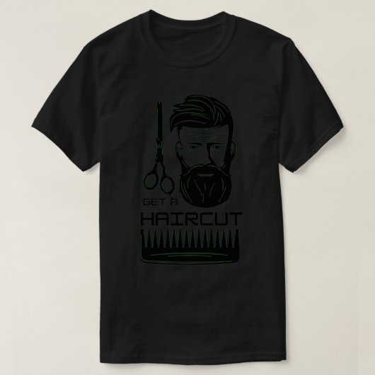 Friseur-Laden bekommt Frisur T-Shirt (Design vorne)