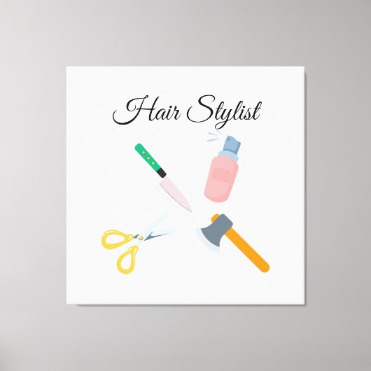Friseur Leinwanddruck (Vorderseite)
