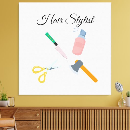 Friseur Leinwanddruck (Insitu (Wohnzimmer))