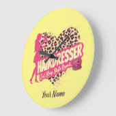 Friseur Leopard Hair Hustler Große Wanduhr (Winkel)