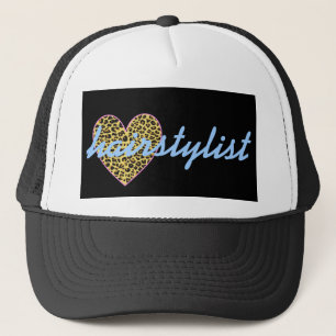 Friseur Leopard Heart Trucker Hut Truckerkappe