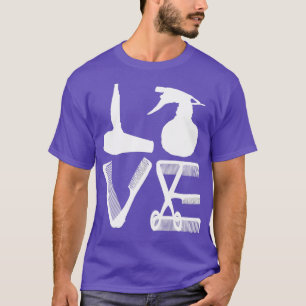 Friseur Liebe Haartrockner Schere Barber Hair Br T-Shirt