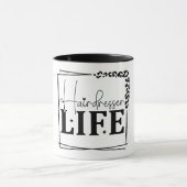 Friseur Life Minimalistisch Hair Stylist Tasse (Zentrum)