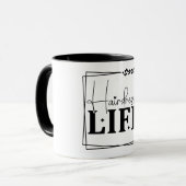 Friseur Life Minimalistisch Hair Stylist Tasse (Vorderseite Links)