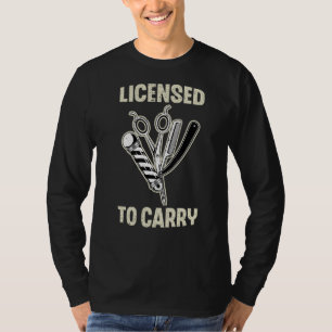 Friseur-Lifeline-Pole-Schere Haarklippe T-Shirt