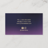 Friseur Lila & Gold Blumensalon Schönheitssalon Visitenkarte (Rückseite)