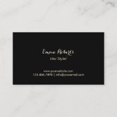 Friseur-Liste Moderne Kunst, Dichtung und Musik Visitenkarte (Rückseite)