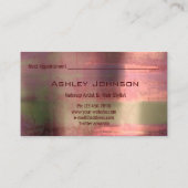 Friseur Makeup Künstlerische Verabredung Rosa Rose Visitenkarte (Rückseite)