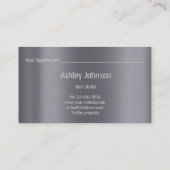 Friseur Makeup Lash Terminationskarte Grau Gold Visitenkarte (Rückseite)