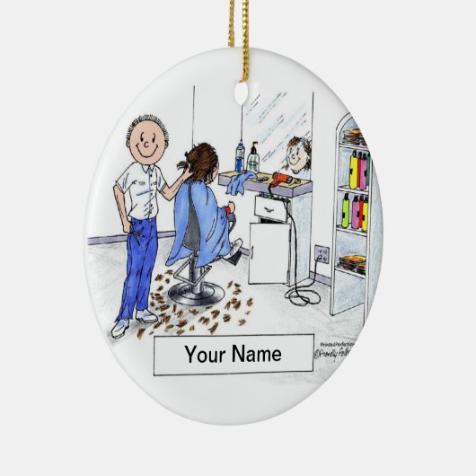 Friseur - männlich keramik ornament (Rechts)