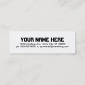 FRISEUR MINI VISITENKARTE (Rückseite)