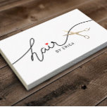 Friseur Minimalistische Typografie Schönheitssalon Mini Visitenkarte<br><div class="desc">Hair Stylist Minimalistische Gold Schere Friseur Business Cards.</div>