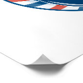 Friseur mit Pole-Haarklappen und Scheren-Retro Poster (Ecke)