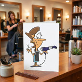 Friseur mit Schere Karte