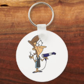 Friseur mit Schere Schlüsselanhänger (Vorderseite)