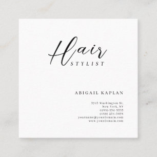 Friseur Modern Minimalistisch Elegant Schlicht Quadratische Visitenkarte