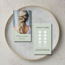 Friseur Modern Sage Green Treuekarte