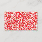 Friseur Moderne Blume Design Business Card Visitenkarte (Rückseite)