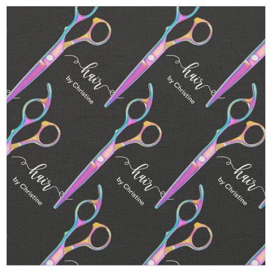 Friseur, moderne Schere Stoff (Nahaufnahme)