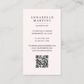 Friseur Modernes Aquarell Fön Visitenkarte (Rückseite)