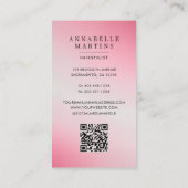 Friseur Modernes Aquarell Fön Visitenkarte (Rückseite)