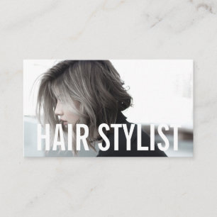 Friseur modernes Foto Visitenkarte
