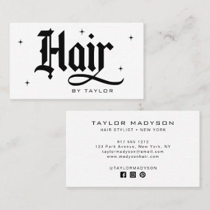 Friseur Modernes Friseursalons-Branding Weiß Visitenkarte