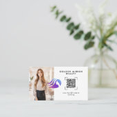 Friseur-Modernes Online-Buchung per QR-Code Visitenkarte (Stehend Vorderseite)