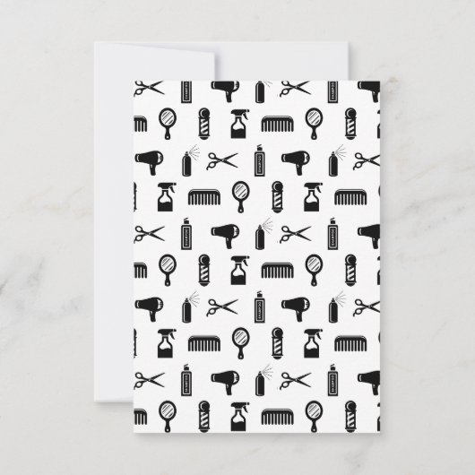 Friseur-Muster CUSTOM BG FARBE Dankeskarte (Rückseite)
