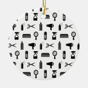 Friseur-Muster CUSTOM BG FARBE Keramik Ornament