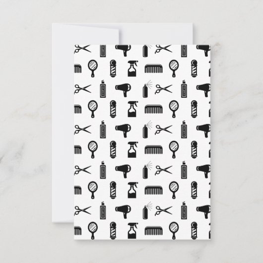 Friseur-Muster CUSTOM FARBE Dankeskarte (Vorderseite)
