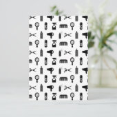 Friseur-Muster CUSTOM FARBE Dankeskarte (Stehend Vorderseite)